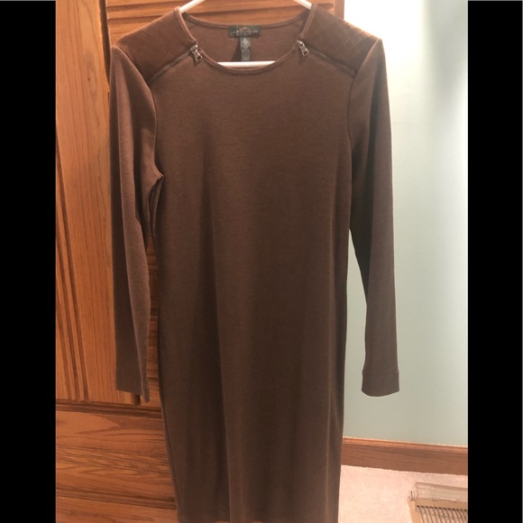 LRL brown long sleeve dress size M - Picture 1 of 2